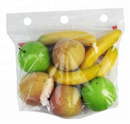 Borsa di plastica chiara d'imballaggio biodegradabile della chiusura lampo della frutta e di verdura di protezione