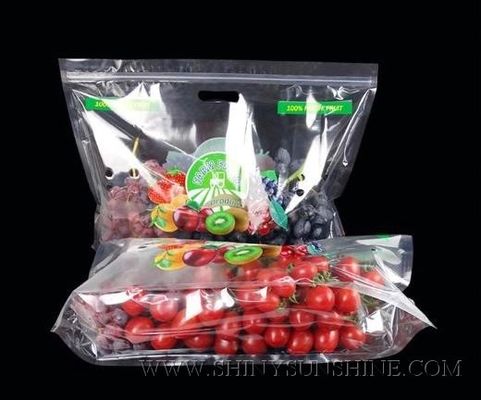 Imballaggio d'imballaggio di plastica della frutta fresca dell'uva del pe della frutta e di verdura pp del supermercato chiaro